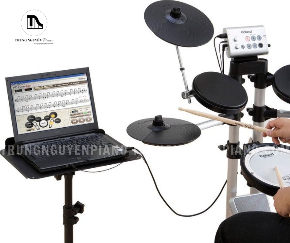 Trống Điện ROLAND HD1 4 Trống Điện ROLAND HD1 có âm thanh phát ra tai nghe có độ trung thực, sống động, truyền cảm hứng