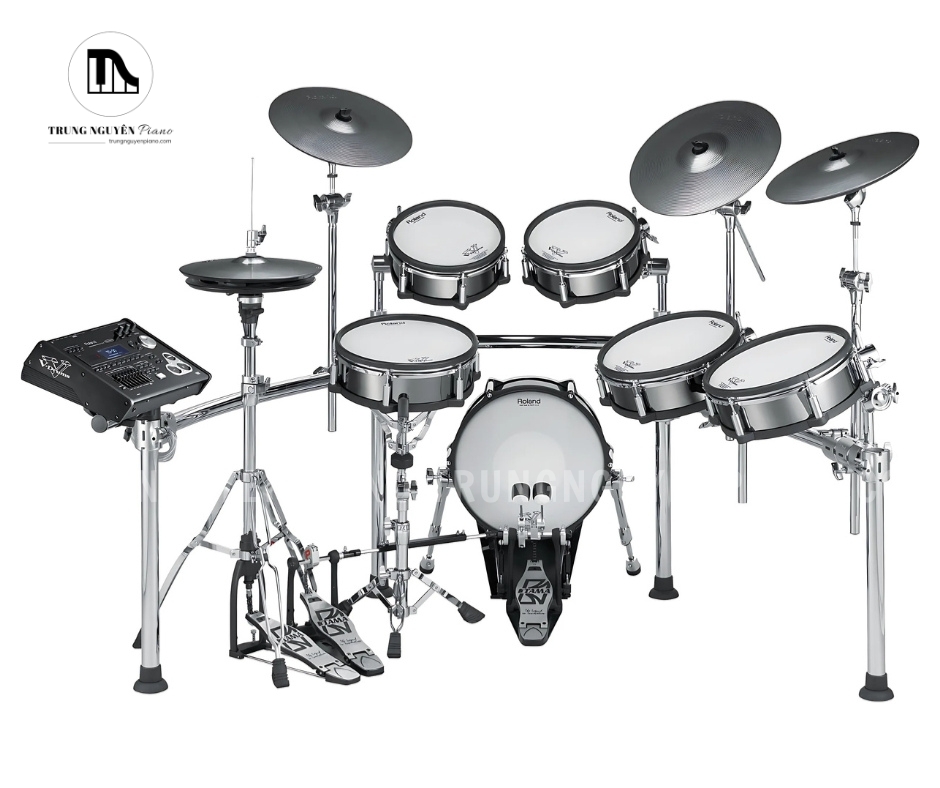 Trống Điện ROLAND TD30KV với toàn bộ hệ thống được đặt trên khung sườn MDS-25 mạ crôm cao cấp