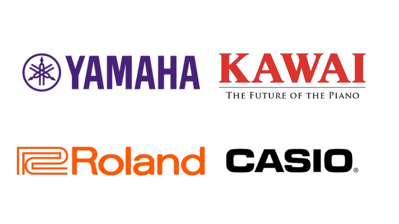 Chơi đàn piano liên tục có cần nghỉ không? 3 Logo các thương hiệu đàn piano chính hãng