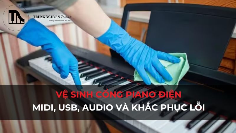 Vệ sinh cổng MIDI, USB, Audio của piano điện