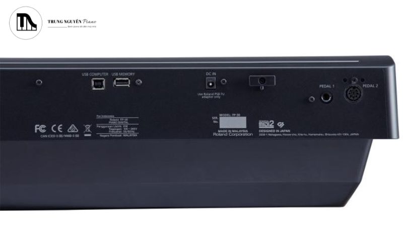 Loại cáp truyền thống với một đầu USB-A (cắm vào máy tính) và một đầu USB-B (cắm vào đàn piano).