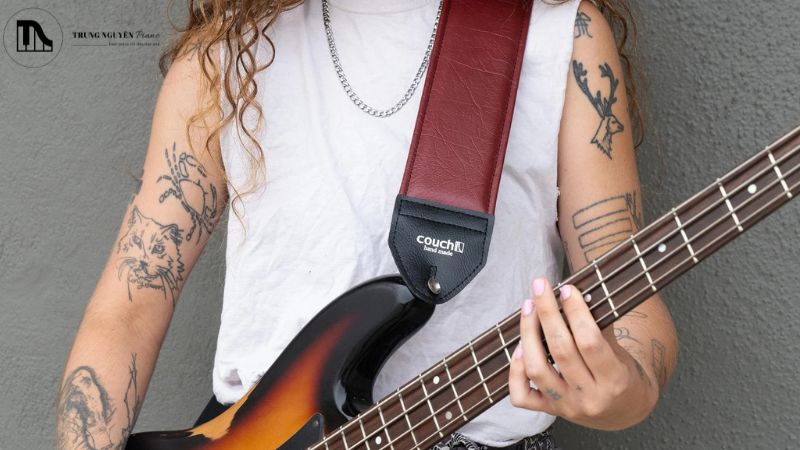 Dây đeo Guitar bản rộng: Giảm áp lực vai, chơi lâu thoải mái 4 Chọn dây đeo cho Guitar điện