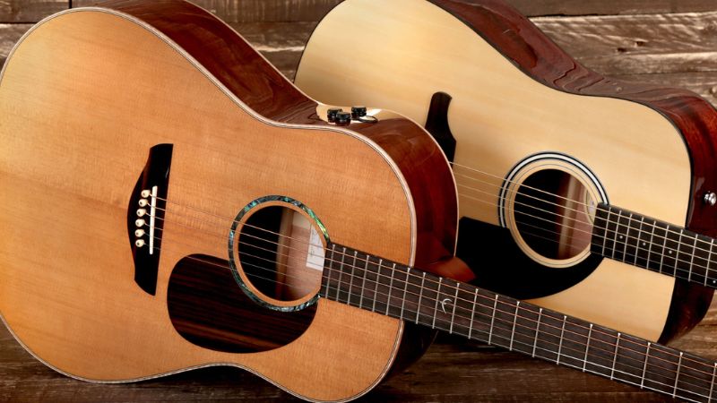 Vân gỗ nguyên khối và vân gỗ ép ở mặt đàn guitar