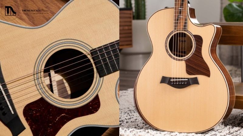 Gỗ Spruce vân sam guitar acoustic