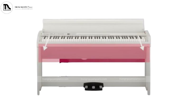 Hệ thống loa kép 50W trên Korg C1 Air mang lại âm thanh mạnh mẽ