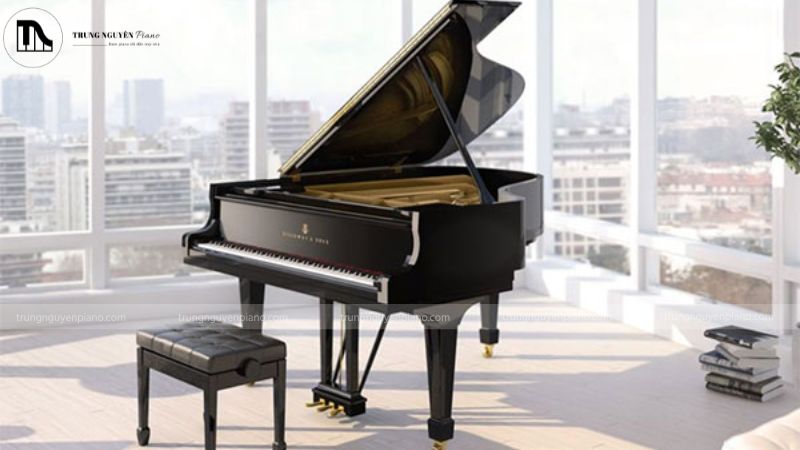 Piano cơ mang vẻ đẹp cổ điển cùng âm thanh sâu lắng tạo nên không gian đầy cảm xúc