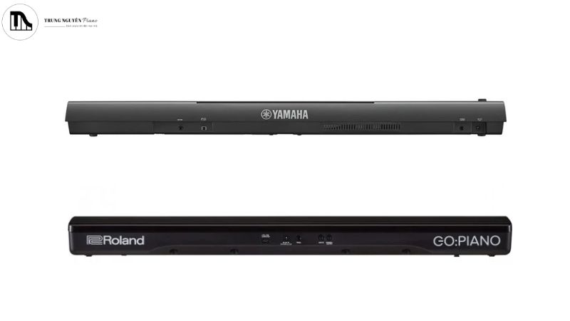 Các cổng kết nối của Roland GO-61P và Yamaha NP-32