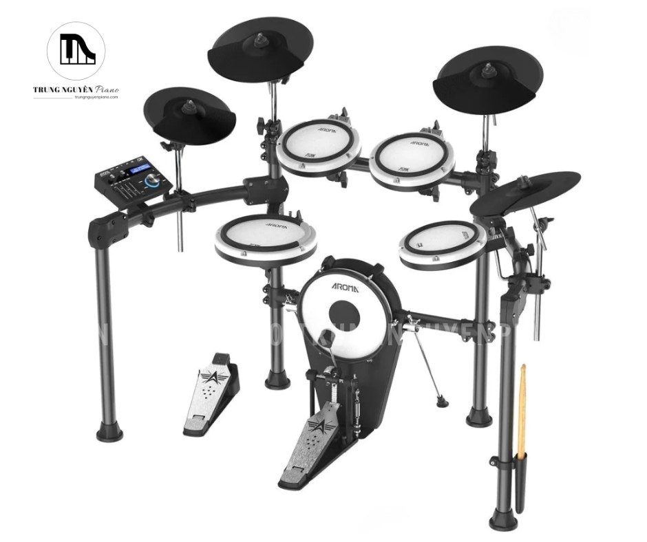 Trống Điện AROMA TDX25 4 Trống Điện AROMA TDX25 sở hữu một thiết kế chuyên nghiệp với bộ khung kim loại chắc chắn