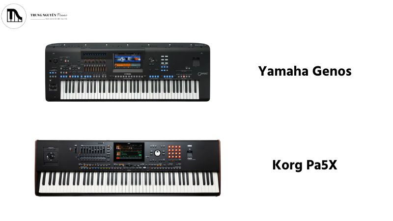 So sánh giao diện Yamaha Genos và Korg Pa5X