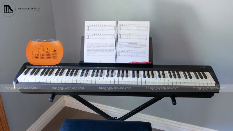 Máy hút ẩm hỗ trợ kiểm soát độ ẩm xung quanh đàn piano điện