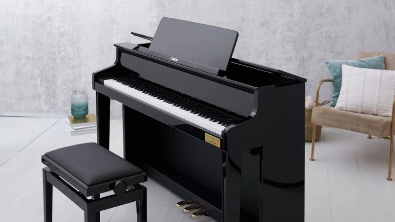 Piano điện hybrid kết hợp công nghệ kỹ thuật số và bộ máy cơ học tinh xảo