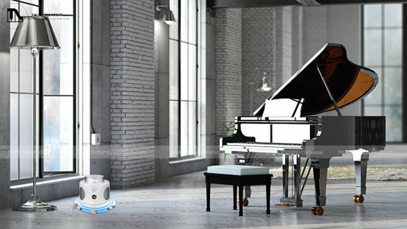 Thiết bị đuổi chuột siêu âm đặt gần đàn piano giúp xua đuổi chuột bằng tần số thay đổi