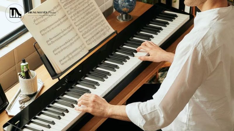 Bàn phím gỗ mun/ngà voi tổng hợp