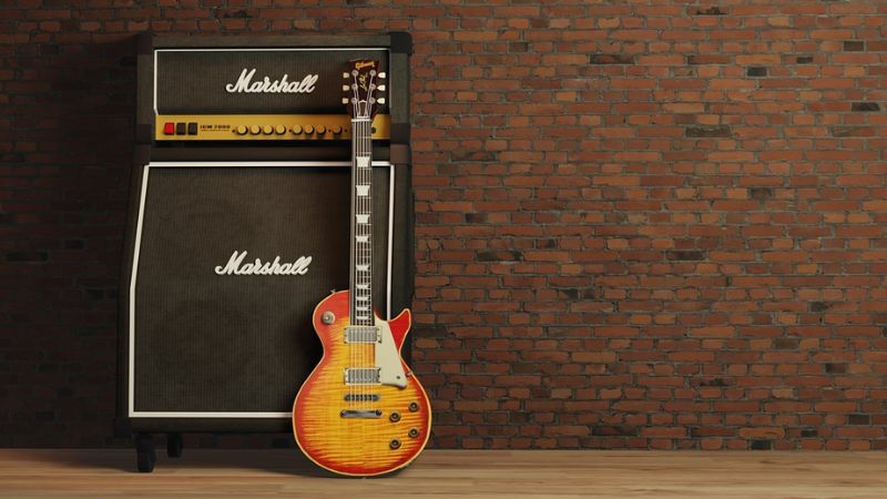 Gibson Les Paul kết hợp amp Marshall tạo âm thanh rock kinh điển