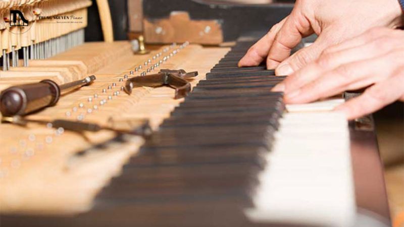Tại sao nên chọn sửa chữa và bảo dưỡng đàn piano chuyên nghiệp? 2 Bụi tích tụ lâu ngày bên trong bộ máy có thể làm chậm hoạt động của các khớp nối