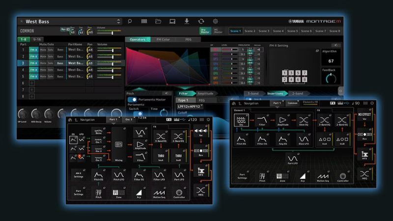 Giao diện Yamaha Montage M6 thân thiện, tối ưu cho biểu diễn trực tiếp