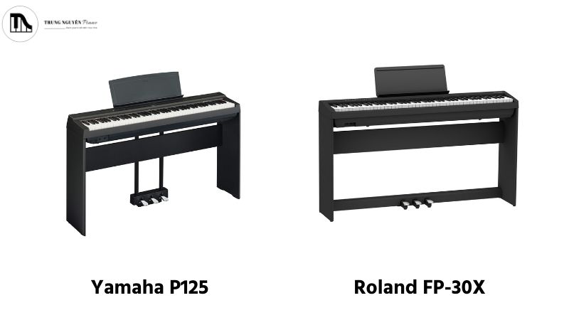 2 mẫu piano điện nổi bật có Audio Interface tích hợp là Yamaha P-125, Roland FP-30X