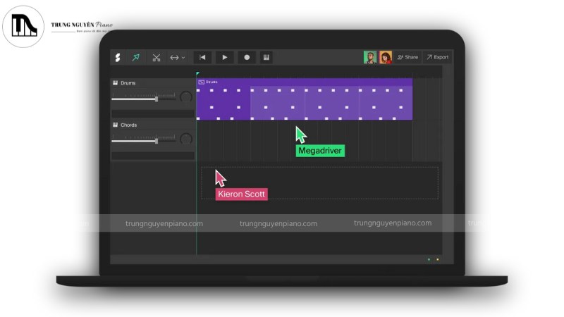 Ứng dụng sáng tác nhạc như GarageBand với giao diện nhiều màu sắc, dễ sử dụng