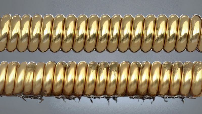 So sánh trực quan dây thường và dây có phủ, cho âm thanh bền lâu hơn