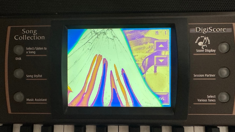 Điểm chết và màu hiển thị bị sai, hình ảnh trên màn hình đàn trở nên mờ nhòe