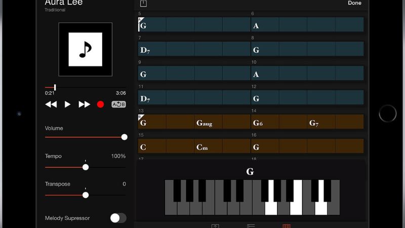 Top 5 ứng dụng tìm hợp âm piano/guitar chính xác nhất 6 Yamaha Chord Tracker phân tích và hiển thị hợp âm từ nhạc có trong thiết bị