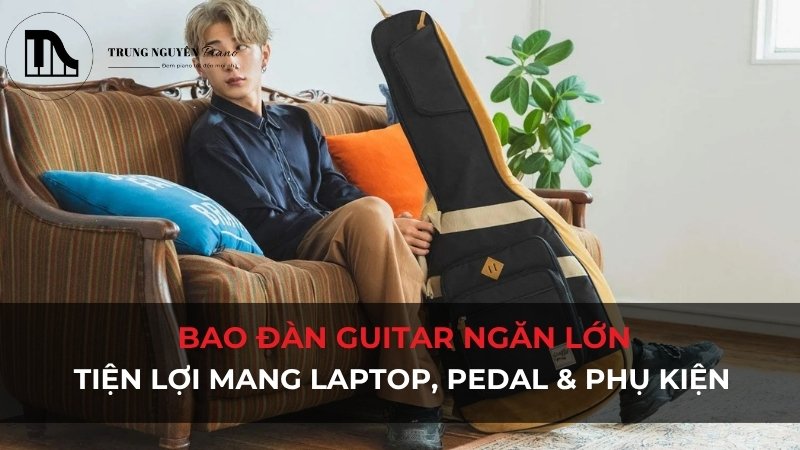 Bao đàn Guitar có ngắn chứa phụ kiện lớn tiện lợi