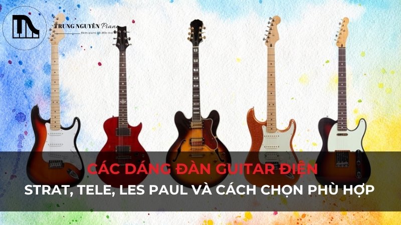 Các dáng đàn Guitar Điện: Strat, Tele, Les Paul và cách chọn phù hợp