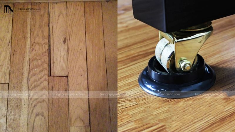 Hiệu quả rõ rệt của chén kê chống trượt piano trong việc giảm áp lực và tránh hư hại sàn