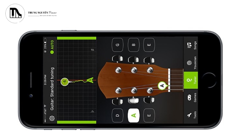 Chỉnh âm đàn Ukulele: 3 Cách đơn giản & chính xác nhất 5 Chỉnh dây bằng ứng dụng trên điện thoại (App Tuner)