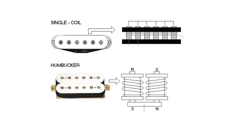 Sự khác biệt thiết kế giữa single-coil âm sáng và humbucker âm dày, ấm áp