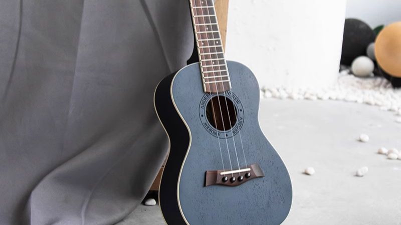 Người mới tự luyện hợp âm trên đàn ukulele Andrew dây nylon mềm, action thấp