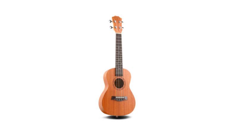 Vân gỗ Mahogany nổi bật trên thân đàn Ukulele BWS B01-23, tạo chất âm ấm áp và thẩm mỹ cao
