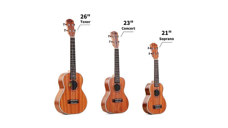Ba cây đàn ukulele Deviser Soprano, Concert, Tenor 