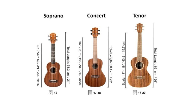 Ukulele soprano có âm sáng réo rắt, concert ấm hơn và tenor vang trầm đầy đặn