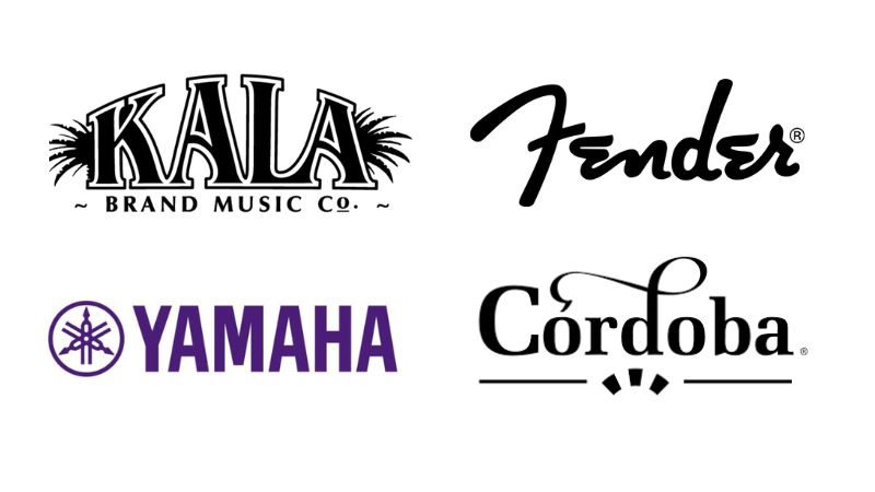 Các mẫu đàn ukulele soprano đến từ thương hiệu nổi tiếng như Kala, Yamaha, Fender và Cordoba