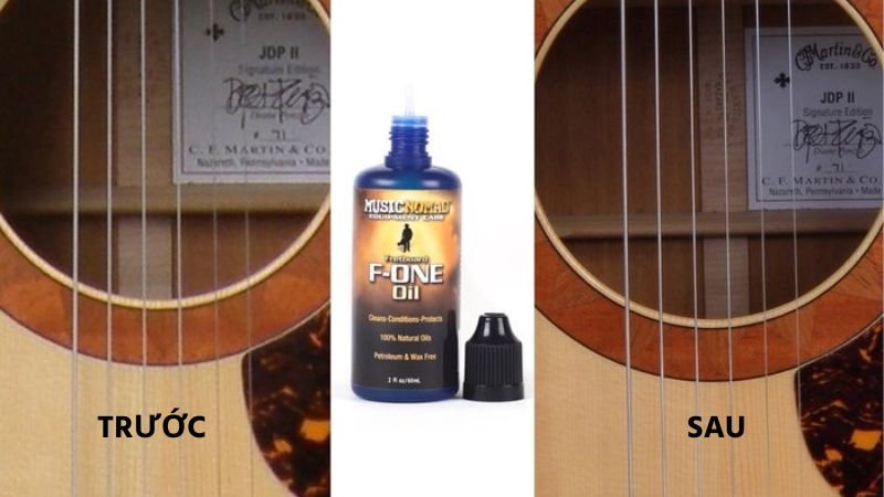 Dây đàn guitar trước và sau khi vệ sinh