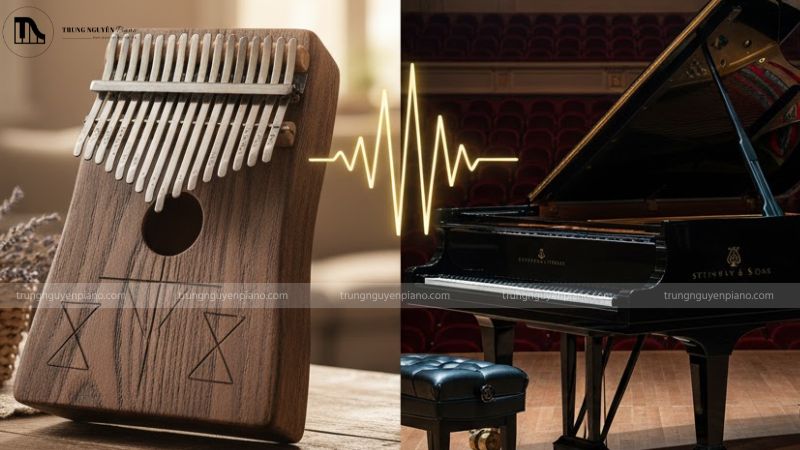 Khám phá âm thanh mộc mạc của kalimba và sự tinh tế, mạnh mẽ của piano