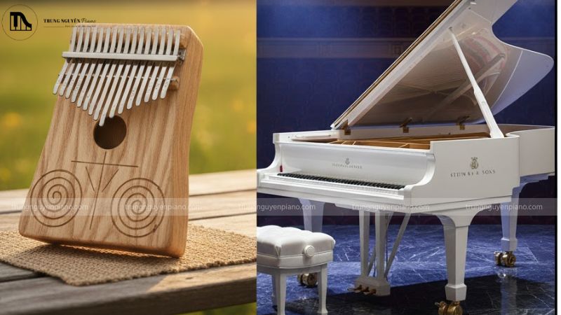 Kalimba mang âm thanh mộc mạc, Piano thể hiện sự phong phú và biểu cảm trong mọi thể loại nhạc