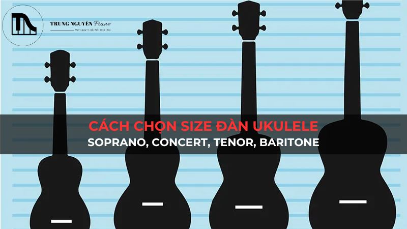 Cách Chọn Size Đàn Ukulele: Soprano, Concert, Tenor, Baritone