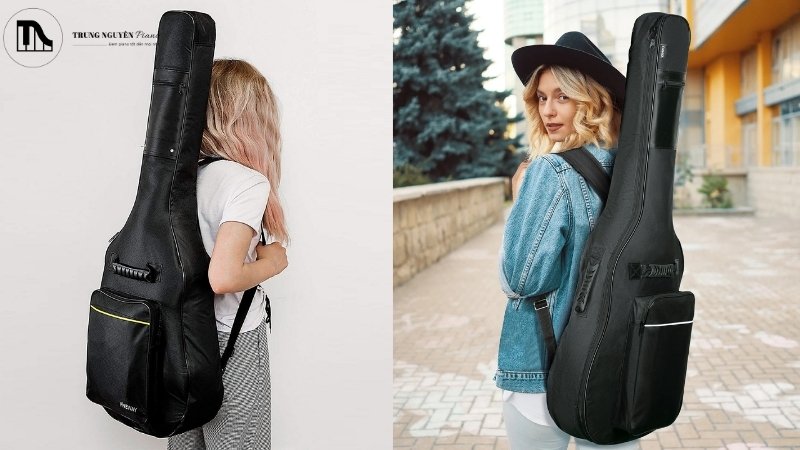Bao đàn Guitar ngăn lớn: Tiện lợi mang Laptop, Pedal & Phụ kiện 2 Tiêu chí mua bao đàn guitar