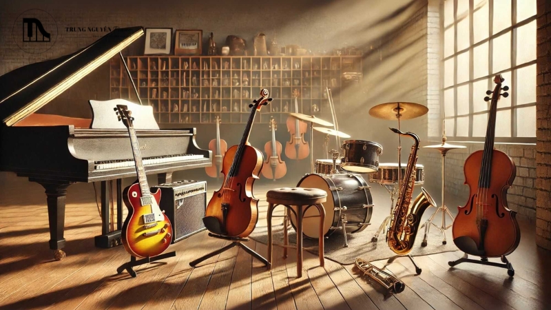 Các loại nhạc cụ phổ biến nhất & Hướng dẫn chọn loại phù hợp 12 Các nhạc cụ dễ học cho người mới thường là Ukulele, Guitar và Keyboard/Piano điện.