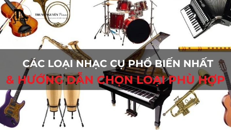 Các loại nhạc cụ phổ biến nhất & Hướng dẫn chọn loại phù hợp