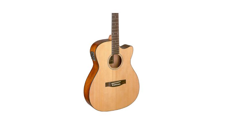 Nên Mua Đàn Guitar Gỗ Thịt Hay Gỗ Ép: So Sánh Âm Thanh & Độ Bền 2 Đàn guitar mặt gỗ thịt với top gỗ nguyên tấm, mang đến âm thanh vang ấm và chi tiết