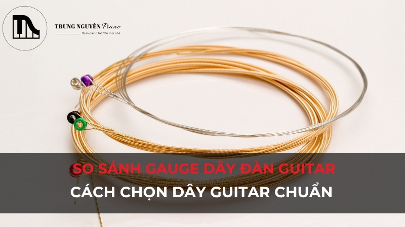 So sánh gauge dây đàn guitar và cách chọn dây guitar chuẩn