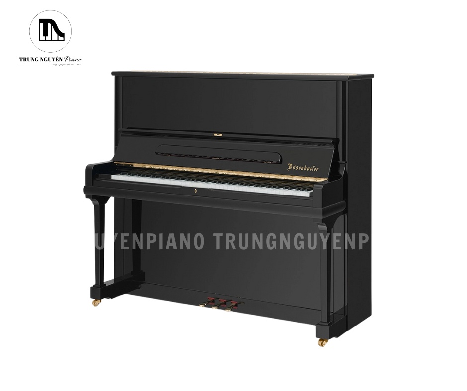 Đàn piano Bernstein 130 có thiết kế upright cổ điển với chiều cao 130cm phù hợp cho không gian gia đình và phòng học nhạc