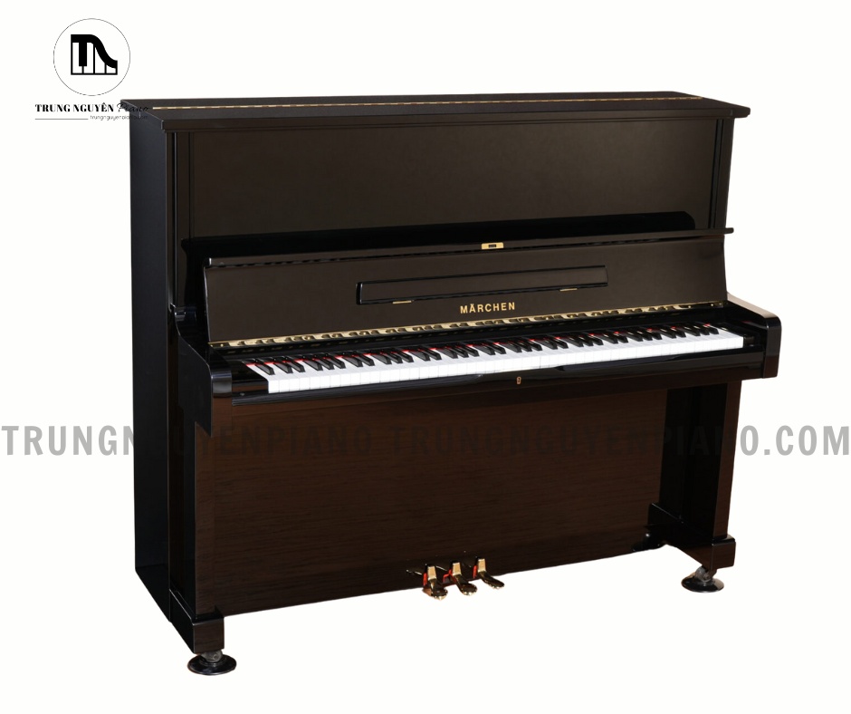 Đàn piano upright Marchen MS20 thiết kế nhỏ gọn sơn đen bóng