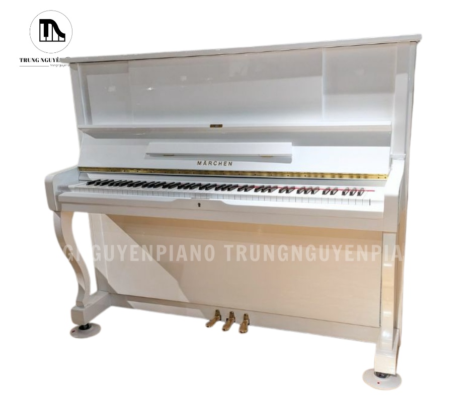 Đàn piano Marchen MS30 màu trắng với kiểu dáng upright sang trọng