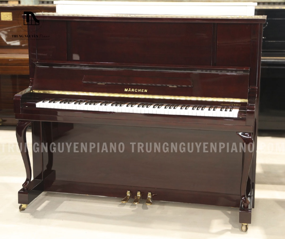 Thiết kế tổng thể đàn piano Marchen MS350 dáng upright tiêu chuẩn phong cách Nhật Bản