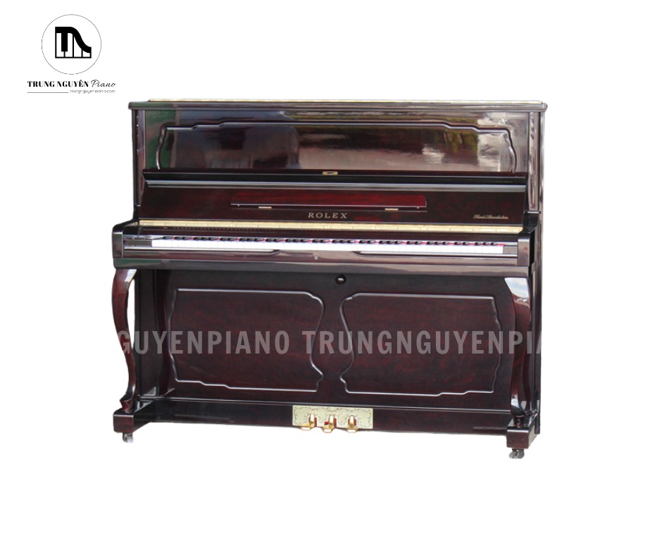Đàn piano Rolex KR22 upright nội địa Nhật màu đen bóng