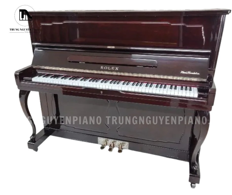 Thiết kế mặt trước đàn piano Rolex KR22 dáng upright 131 cm
